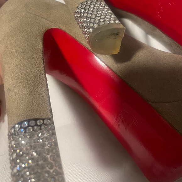Christian Louboutin Filter 140 crystal-embellished suede pumps - Picture 5 of 16